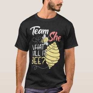 Team She What Will It Bee Baby Announcement Gender T-Shirt