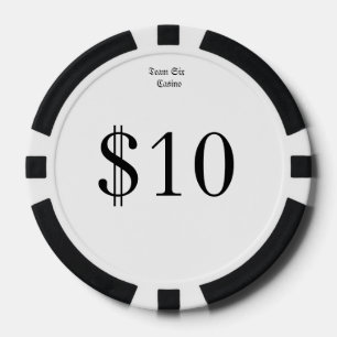 Team Six (Funny Casino Money) $10 Casino coin Poker Chips