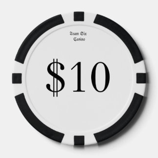 Team Six (Funny Casino Money) $10 Casino coin Poker Chips