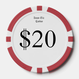 Team Six (Funny Casino Money) $20 Casino Coin Poker Chips