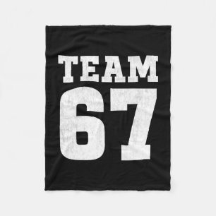 Team Six Seven 6 7 Meme Funny Aura 67 Tee For Boys Fleece Blanket