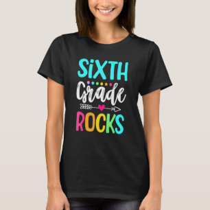 Team Sixth Grade Hello 6th Grade Rocks Back To Sch T-Shirt