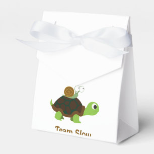 Team Slow Cute Cartoon Turtle and Snail Favour Box