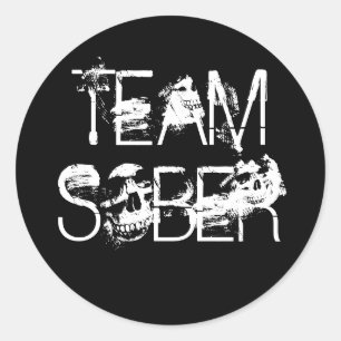 TEAM SOBER CLASSIC ROUND STICKER