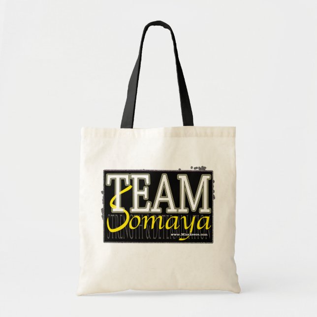 TEAM SOMAYA - Black Tote Bag (Front)