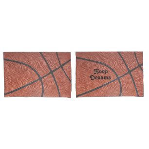 Team Spirit_Basketball texture look_Hoop Dreams Pillowcase