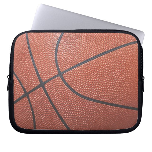 Team Spirit_Basketball texture look_Hoop it up! Laptop Sleeve (Front)