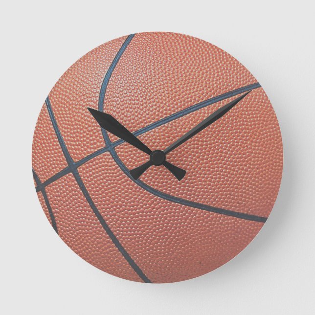 Team Spirit_Basketball texture look_Hoops Lovers Round Clock (Front)