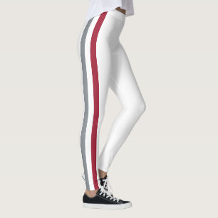 Team Spirit of Alabama, Crimson, Grey, and White. Leggings