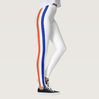 Team Spirit of Florida, Orange, White, and Blue. Leggings