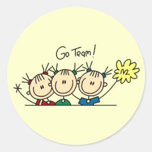 Team Sport Cheerleading Tshirts and Gifts Classic Round Sticker