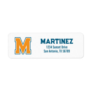 Team Sport Colors Address Return Address Label