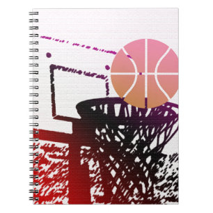 Team Sports Ball Basketball Net Coach Game Notebook