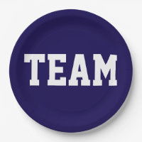 TEAM Sporty Athletic White Text On Deep Navy Blue