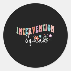 Team Squad Intervention Teacher Back To School Tea Classic Round Sticker