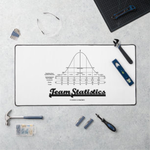 Team Statistics Bell Curve Normal Distribution Desk Mat