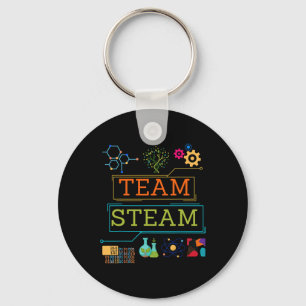 Team Steam Science Teacher Kids Stem Key Ring
