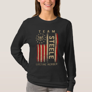Team STEELE Lifetime Member American Flag T-Shirt