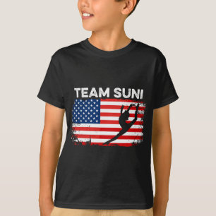 Team Suni Gymnastics Gymnast Sunisa Lee USA Flag A T-Shirt