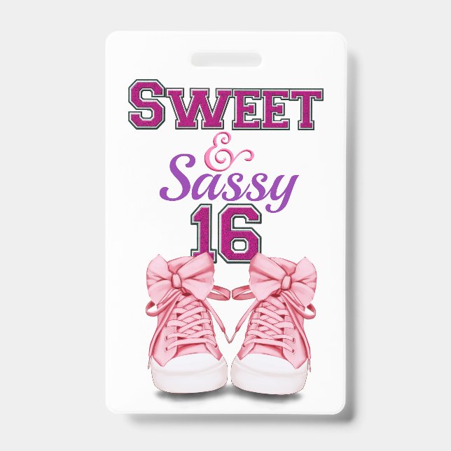 Team Sweet 16  Badge - See Back ID Badge (Front)