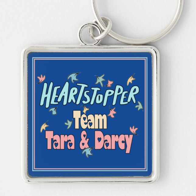 Team Tara And Darcy Blue Key Ring (Front)