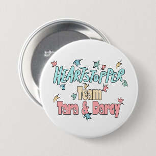 Team Tara And Darcy White 7.5 Cm Round Badge