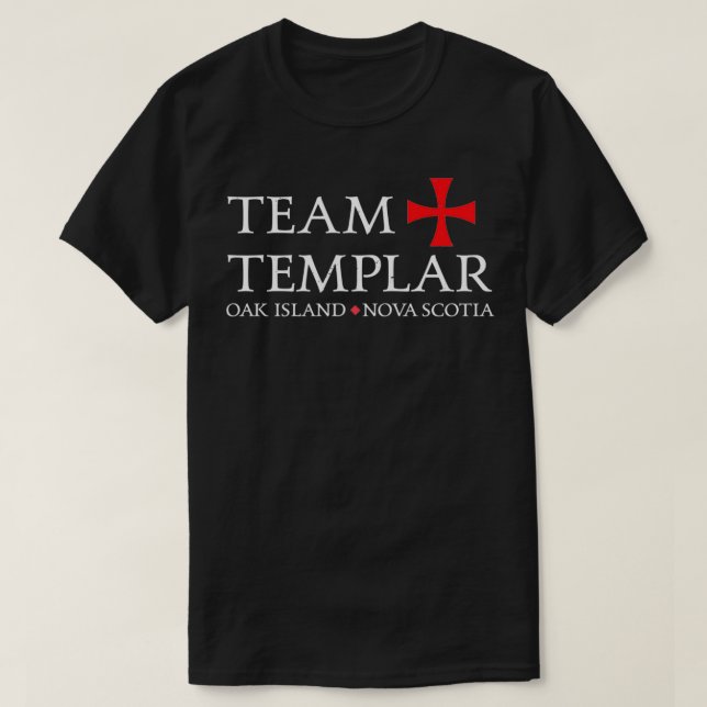 Team Templar Funny Oak Island Treasure Product Whi T-Shirt (Design Front)