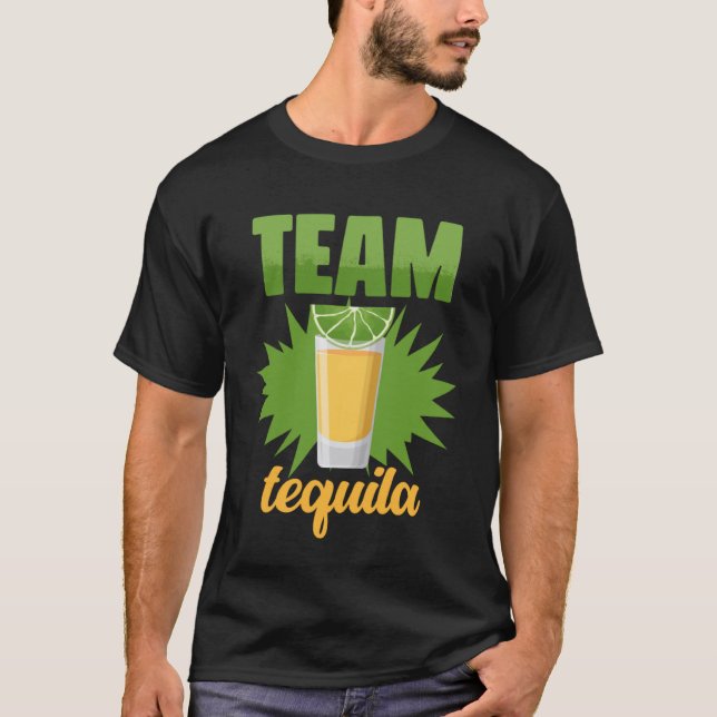 Team Tequila With Green Lime Salt Group Costume T-Shirt (Front)