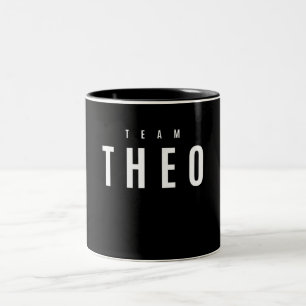 Team Theo Personalised Name Two-Tone Coffee Mug