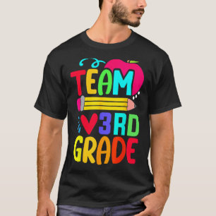 Team Third 3rd Grade Pencil Back To School Teacher T-Shirt