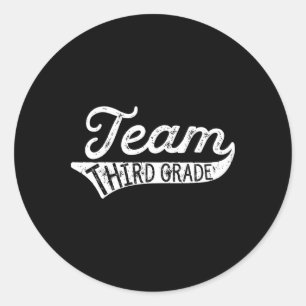 Team Third Grade - Student Teacher Ck To School  Classic Round Sticker