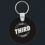 Team Third Grade Teacher Student Back To School 3r Key Ring<br><div class="desc">Team Third Grade Teacher Student Back To School 3rd Grade</div>