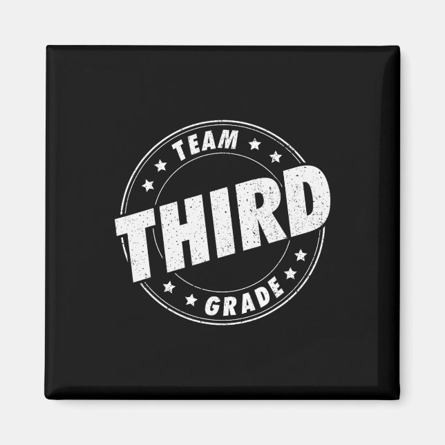 Team Third Grade Teacher Student Back To School 3r Magnet (Front)