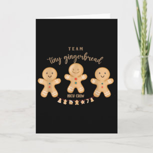 Team Tiny Gingerbread Nicu Crew Nurse Christmas Ho Card