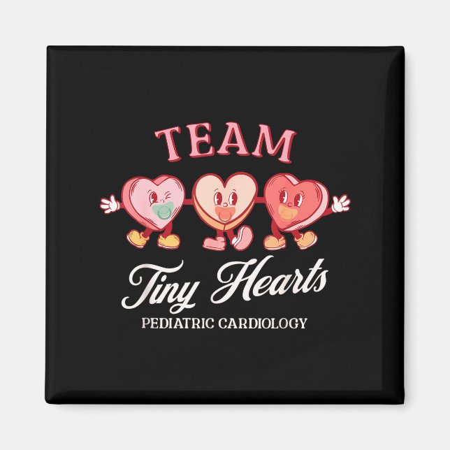 Team Tiny Heart Pediatric Cardiology Candy Heart V Magnet (Front)