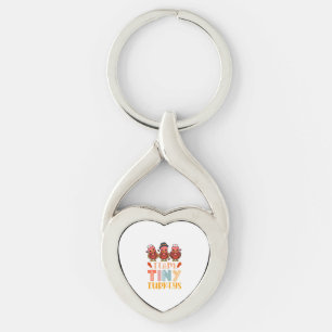 Team Tiny Turkeys Nurse Turkey Thanksgiving Fall N Key Ring