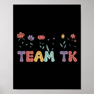Team Tk Kindergarten Teacher Back To School Retro Poster