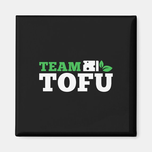 Team Tofu Workout Vegan Bodybuilding Fitness Plant Magnet (Front)