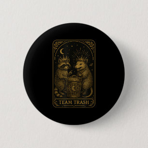 Team Traarot Card Racoon Opossum Lover Funny Men W 6 Cm Round Badge