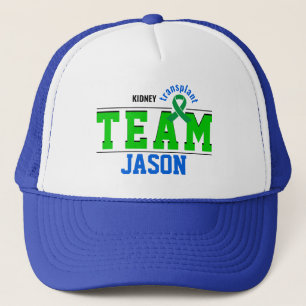 Team Transplant Sport Green Ribbon Customisable Trucker Hat
