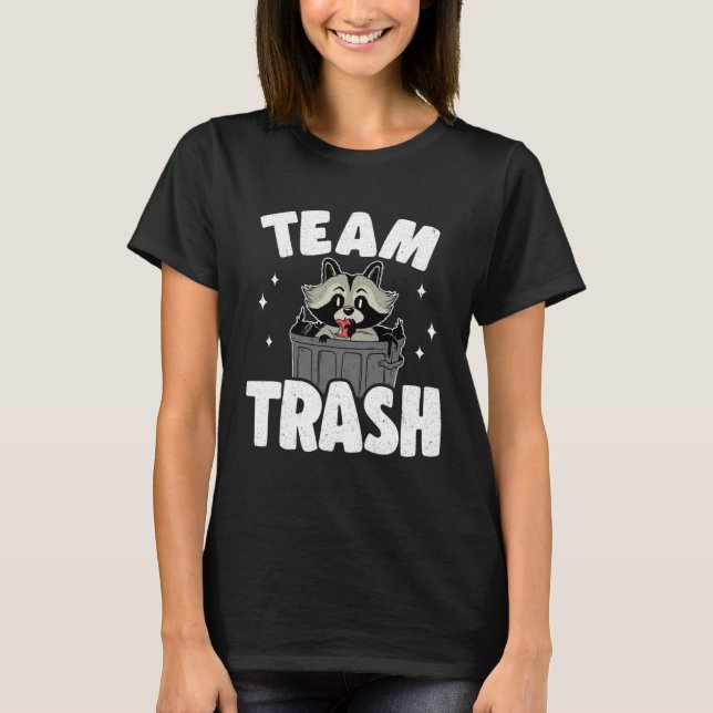 Team Trash Can Garbage Panda Racoon Pullover Hood (Front)