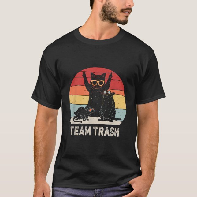 Team Trash Opossum Racoon Rat Animals Garbage T-Shirt (Front)
