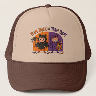 Team Trick or Team Treat Halloween Kids Trucker Hat