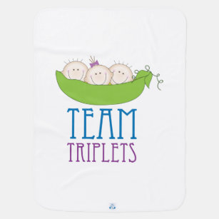 Team Triplets Baby Blanket