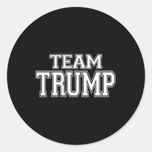 Team Trump Jersey Style Shirt W Trump 47 On Back Classic Round Sticker
