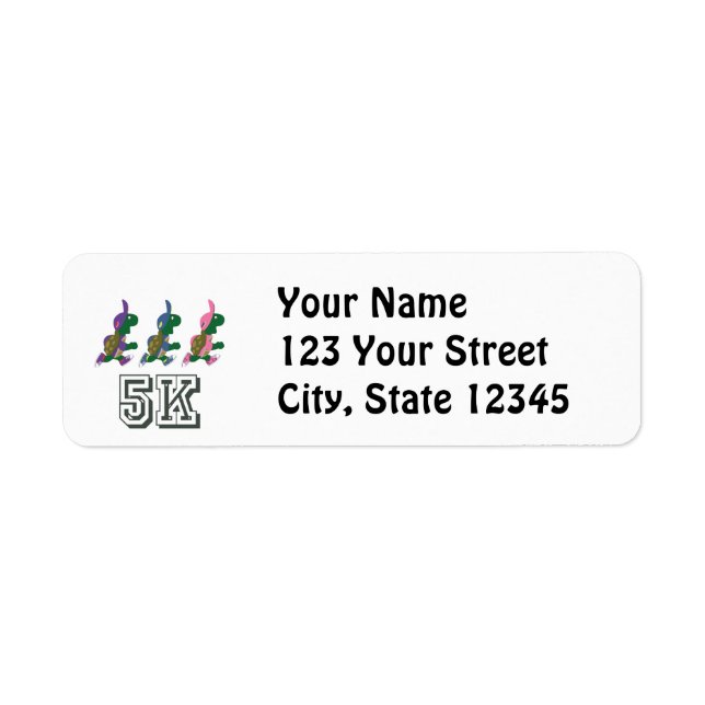 Team Turtle 5K Return Address Label (Front)