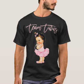 Team Tutu Girl Gender Reveal Baby Shower Touchdown T-Shirt