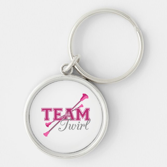 Team Twirl Baton Key Ring (Front)