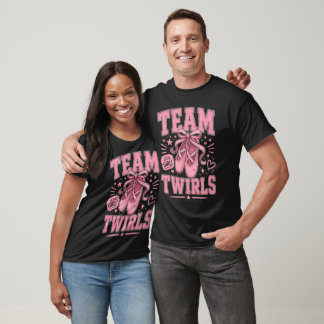 Team Twirls Funny Team Girl Gender Reveal  T-Shirt