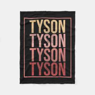 Team Tyson Family Personalised Name Groovy Vintage Fleece Blanket